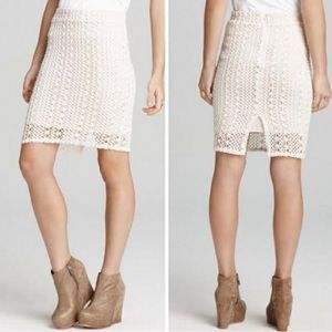 Free People crochet pencil skirt